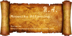 Moseszku Alfonzina névjegykártya